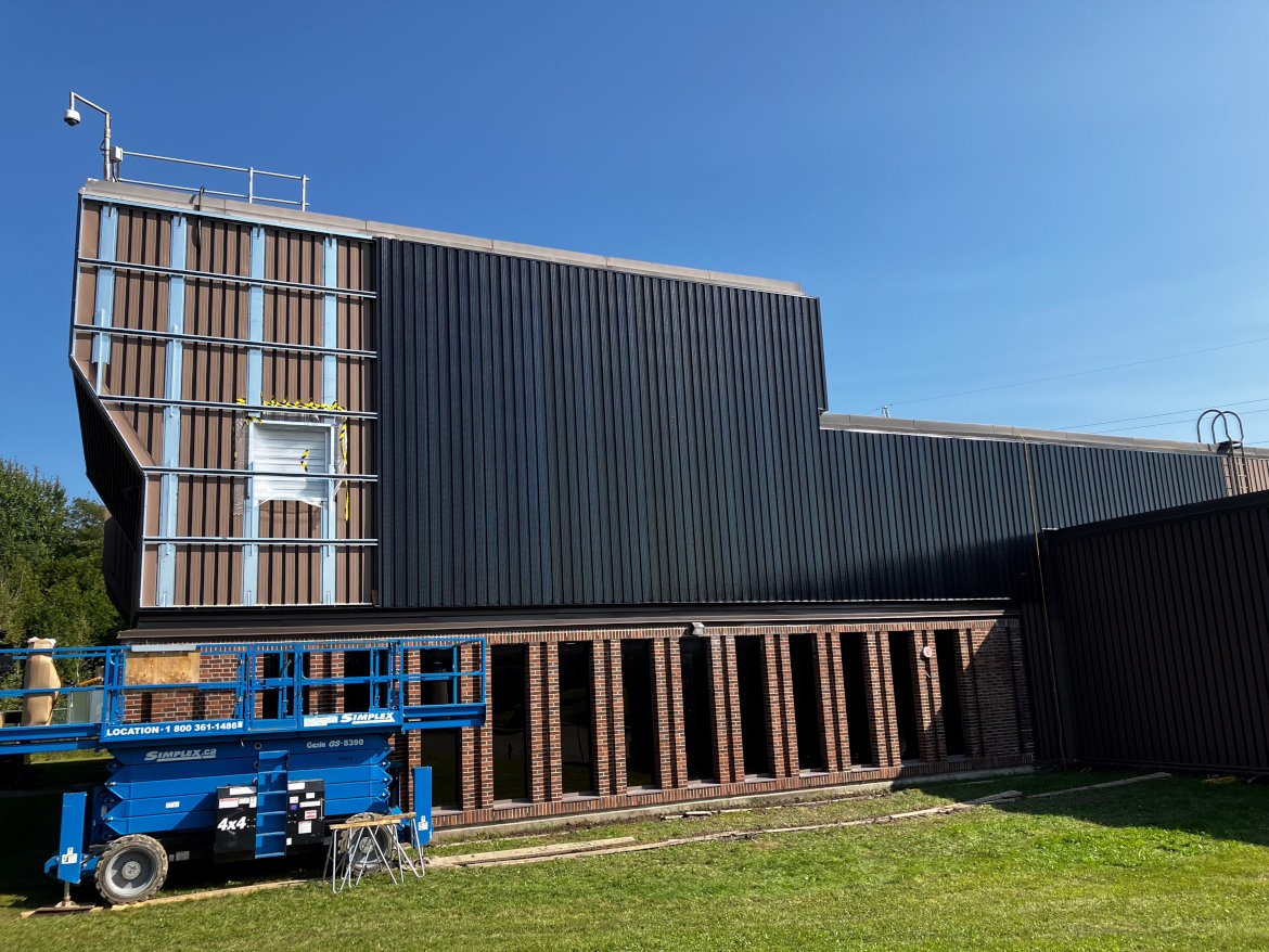 InSpire IBM Project in Canada - Partially Completed InSpire Installation Showing a Portion of the Framing Behind It - 7-2-24.jpg